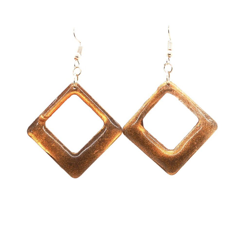 Copper Mirror Earrings